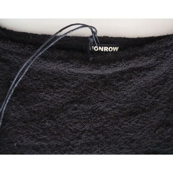 Monrow Women Sz S Black French Terry Tank Top & L/S Cropped Shirt 2-Pc Set - Picture 7 of 11